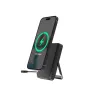 Powerbank magnética sem fios Gembird PB10-WPC15MS-01 com suporte integrado, 15W, 10000 mAh, preto