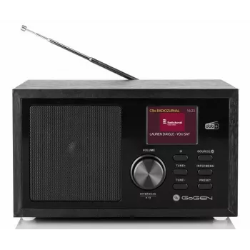 Rádio portátil GoGen DAB620BTCB DAB+ e FM com Bluetooth, leitor de CD e reprodução USB-MP3, preto