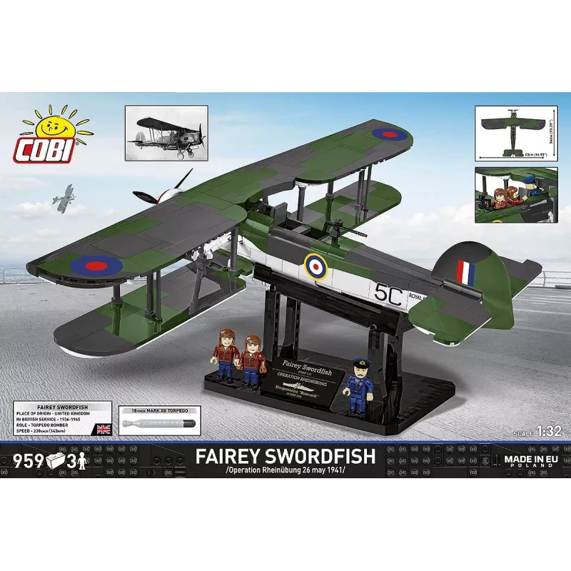 COBI KLOCKI blocos de construção Fairey Swordfish Executive Edition 959 peças