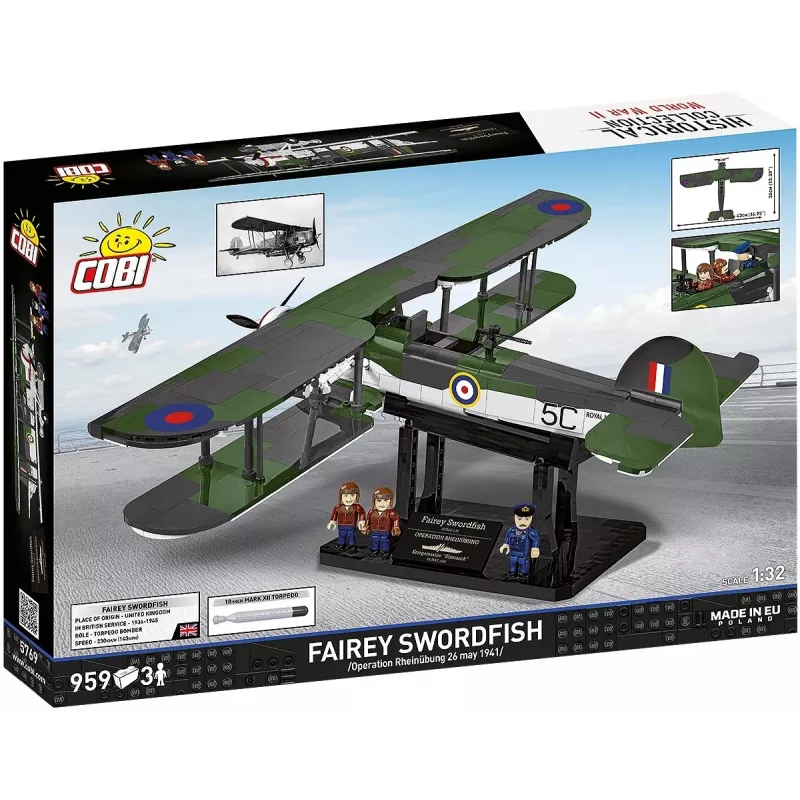 COBI KLOCKI blocos de construção Fairey Swordfish Executive Edition 959 peças