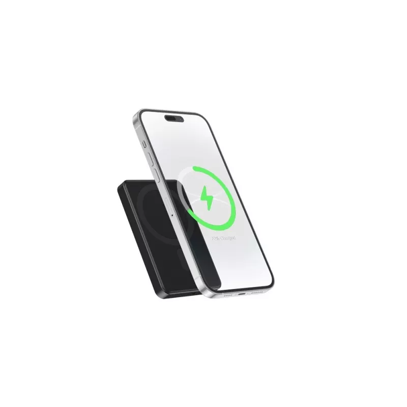 Gembird PB05-WPC15M-01 powerbank sem fios magnética 15W, 5000mAh, preto