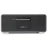 TechniSat DIGITRADIO 602 rádio DAB+/FM/Internet com Bluetooth, leitor de CD e carregador Qi - antracite/prateado