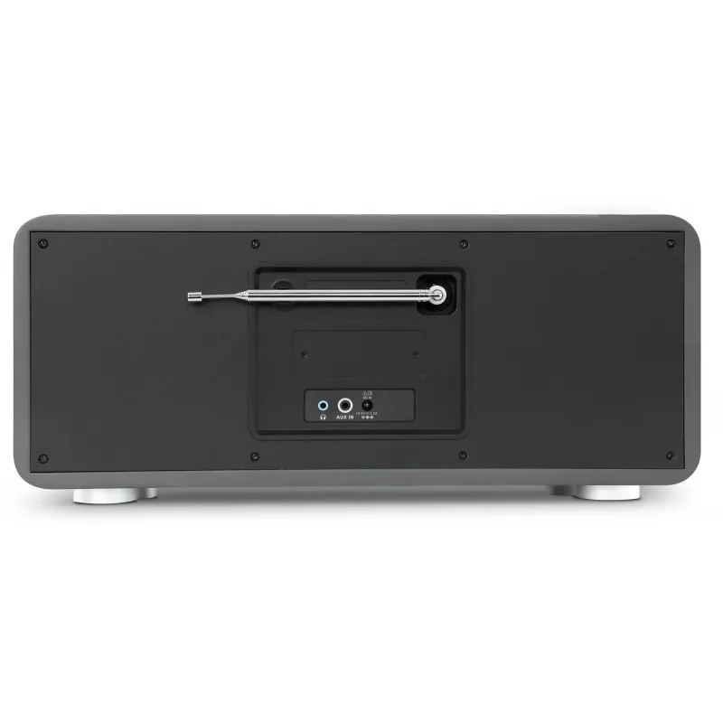 TechniSat DIGITRADIO 602 rádio DAB+/FM/Internet com Bluetooth, leitor de CD e carregador Qi - antracite/prateado