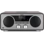 TechniSat DIGITRADIO 602 rádio DAB+/FM/Internet com Bluetooth, leitor de CD e carregador Qi - antracite/prateado