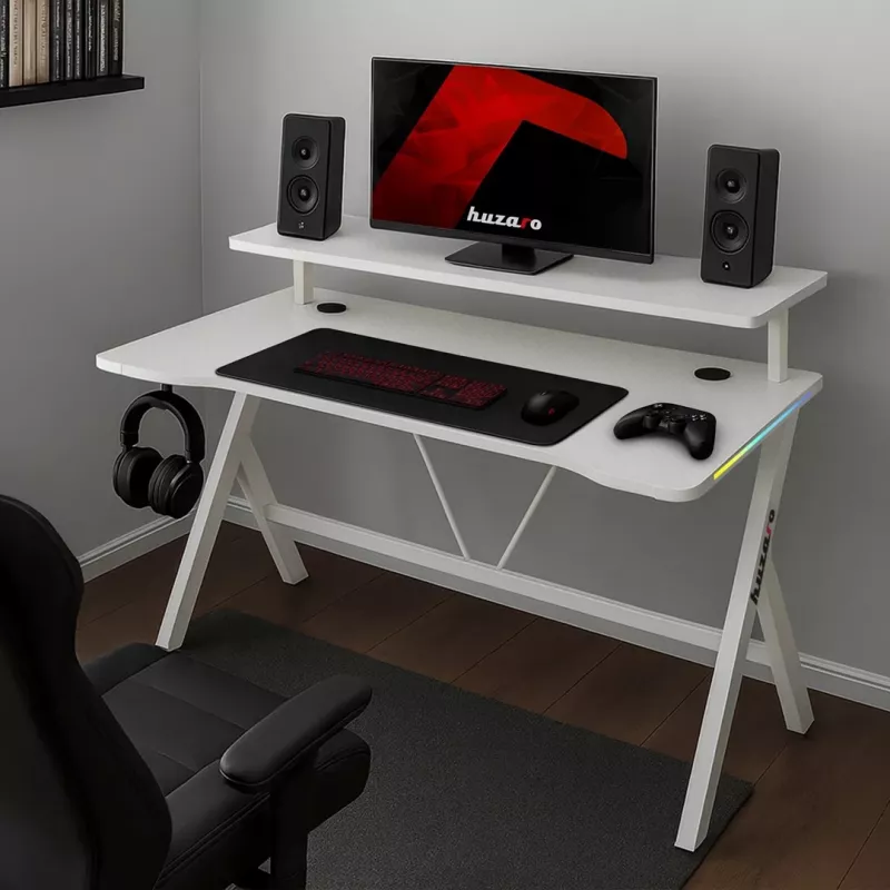 Huzaro Hero 1.9 RGB secretária gaming branca