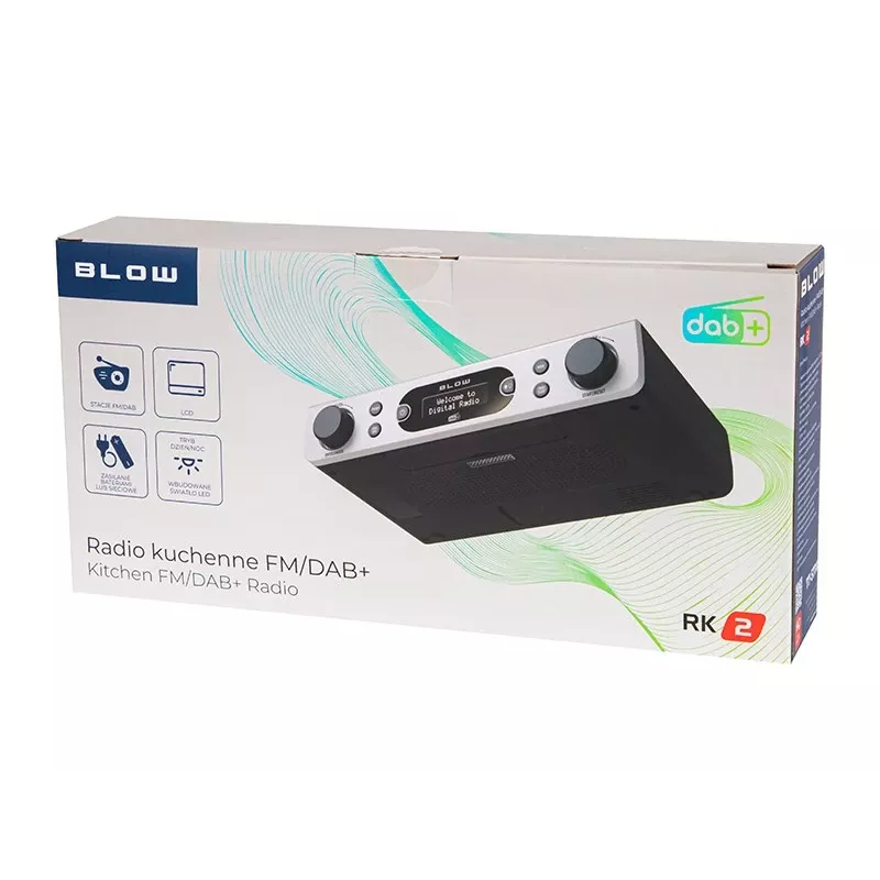 BLOW RK2 rádio de cozinha FM/DAB+ prateado