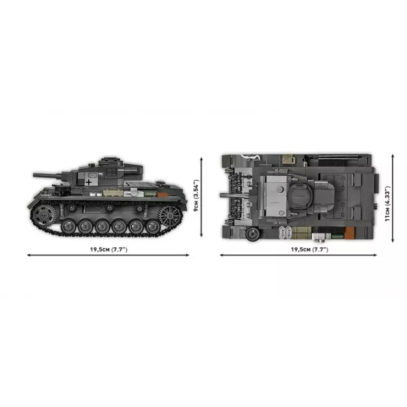 COBI 958 PCS HC WWII Panzer III Ausf. H conjunto de blocos de construção