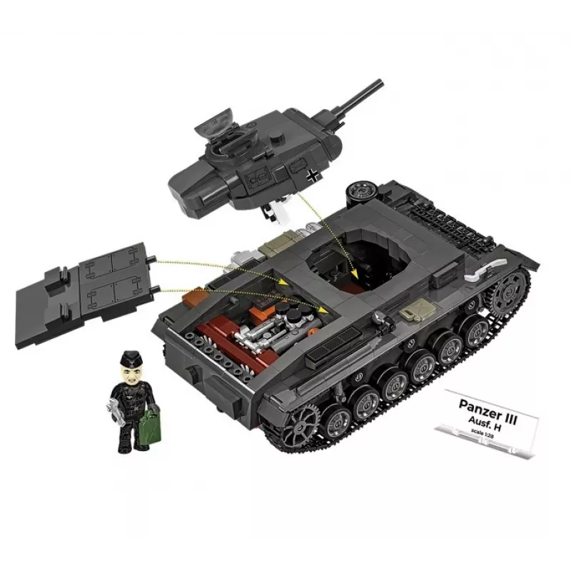 COBI 958 PCS HC WWII Panzer III Ausf. H conjunto de blocos de construção