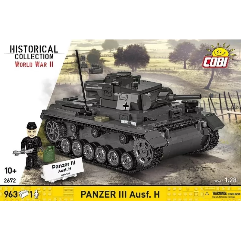 COBI 958 PCS HC WWII Panzer III Ausf. H conjunto de blocos de construção