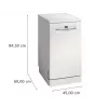 Bosch Serie 2 SPS2HKW55E máquina de lavar loiça de encastre slim, 10 conjuntos, branco