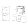 MPM-63-BO-30 forno elétrico de encastre preto, 67L, 9 funções, classe energética A