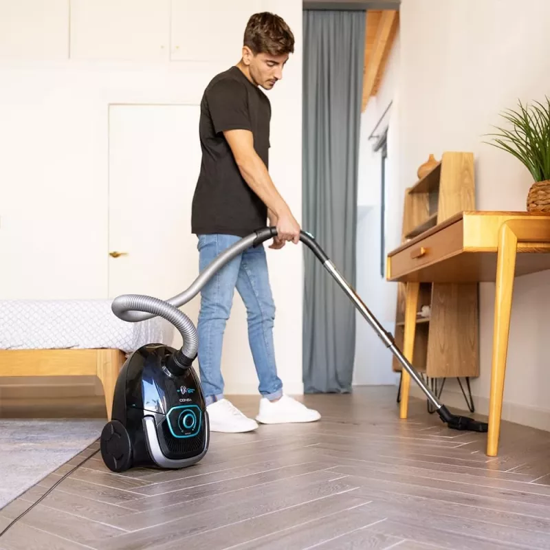 Cecotec Conga Powerbag 2500 Plus aspirador com saco, 850 W, capacidade de pó 2,5 L, preto