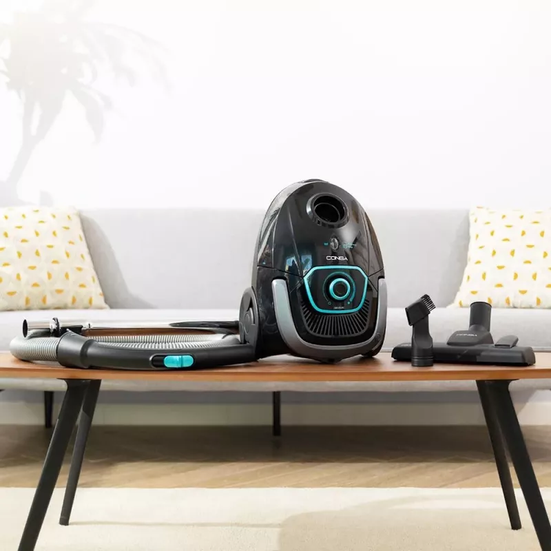 Cecotec Conga Powerbag 2500 Plus aspirador com saco, 850 W, capacidade de pó 2,5 L, preto