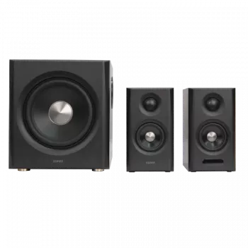 Edifier S355DB sistema de altifalantes de estante 2.1 com subwoofer, nogueira
