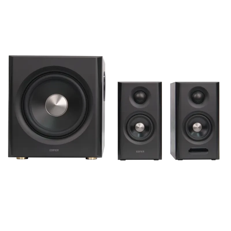 Edifier S355DB sistema de altifalantes de estante 2.1 com subwoofer, nogueira