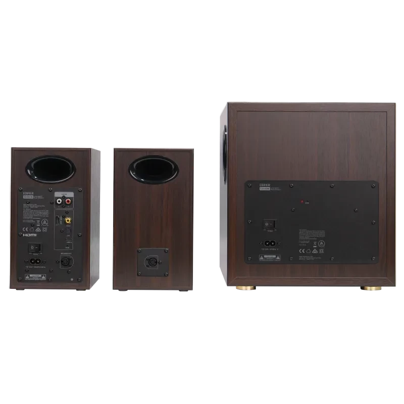Edifier S355DB sistema de altifalantes de estante 2.1 com subwoofer, nogueira