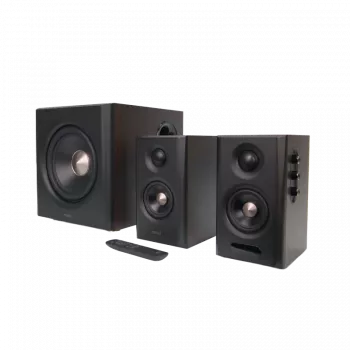 Edifier S355DB sistema de altifalantes de estante 2.1 com subwoofer, nogueira