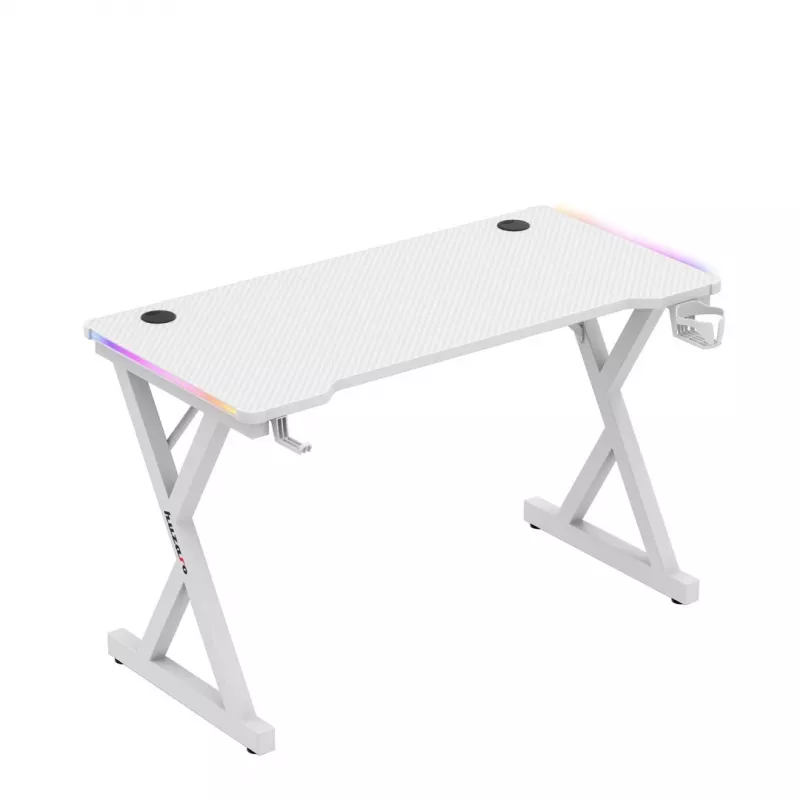 HUZARO HERO 2.3 RGB WHITE secretária gaming