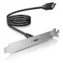 GRAUGEAR G-ETC-20G-B kit de adaptação de porta USB-C de alta velocidade com chapa PCI, 0,5 m, preto