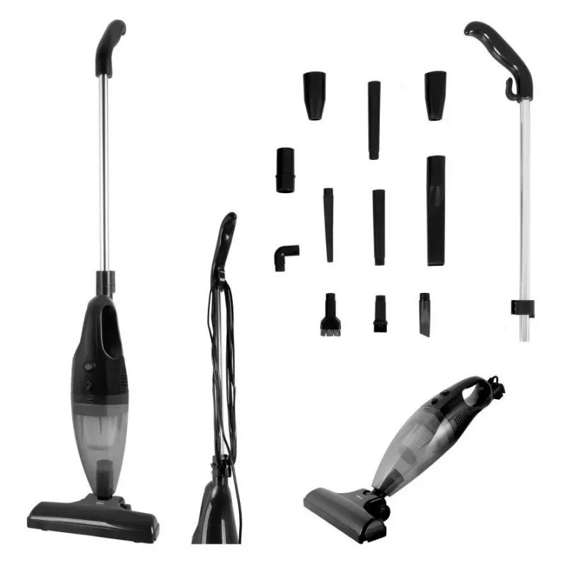 ELDOM OC600 2in1 TWINN aspirador sem saco com bateria, HEPA, preto/cinzento com detalhes vermelhos