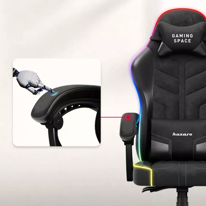 Cadeira Gaming Huzaro Force 2.7 RGB Black