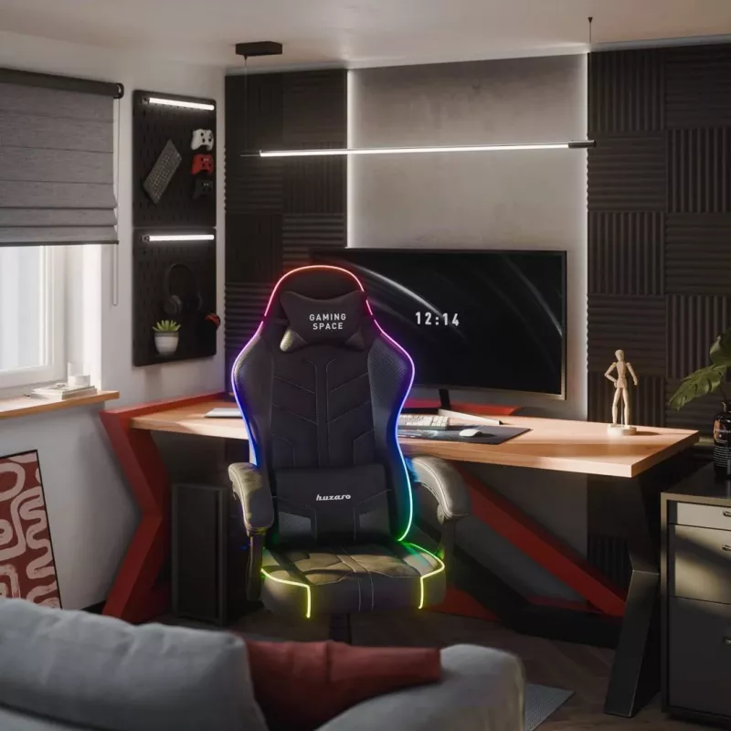 Cadeira Gaming Huzaro Force 2.7 RGB Black