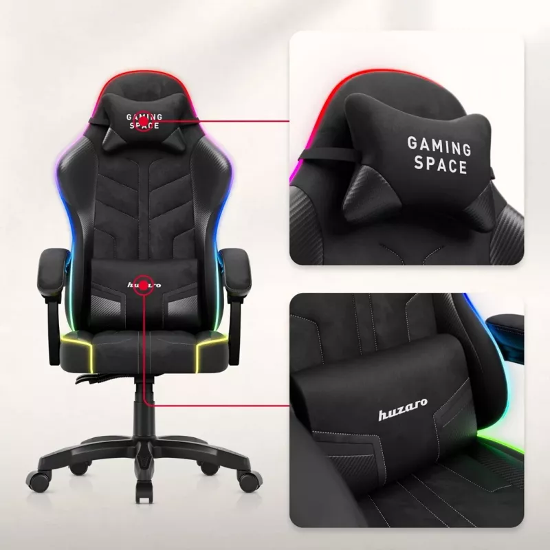 Cadeira Gaming Huzaro Force 2.7 RGB Black