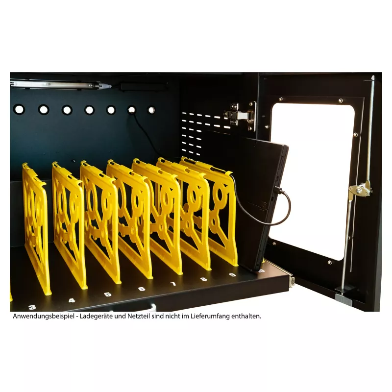 Carrinho de carregamento de portáteis GoodConnections ANTARES N20E para até 15,6 polegadas com desinfeção UVC, Preto