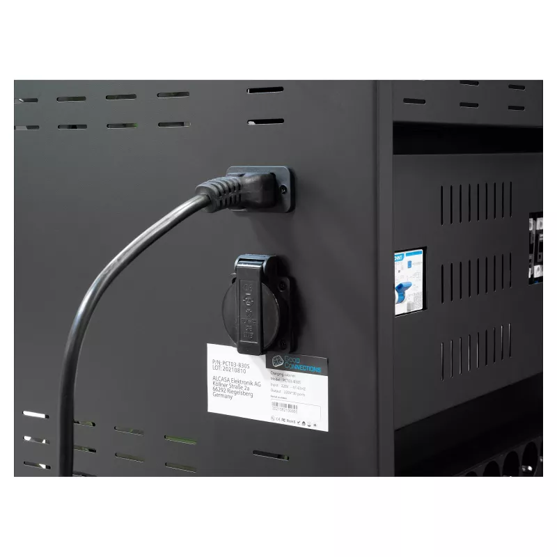 Carrinho de carregamento de portáteis GoodConnections ANTARES N20E para até 15,6 polegadas com desinfeção UVC, Preto