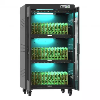 Carrinho de carregamento de portáteis GoodConnections ANTARES PRO N36C para até 15,6 polegadas USB-C 65W Port PD3.0 desinfeção UVC Preto