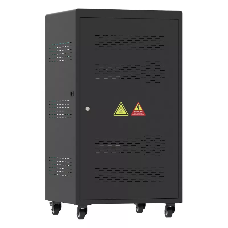 Carrinho de carregamento de portáteis GoodConnections ANTARES PRO N36C para até 15,6 polegadas USB-C 65W Port PD3.0 desinfeção UVC Preto