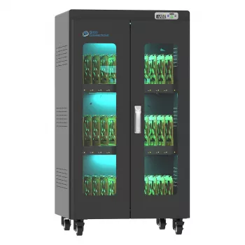 Carrinho de carregamento de portáteis GoodConnections ANTARES PRO N36C para até 15,6 polegadas USB-C 65W Port PD3.0 desinfeção UVC Preto