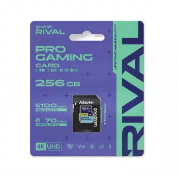 GOODRAM microSDXC 256GB RIVAL UHS-I U3 V30 C10 + adaptador