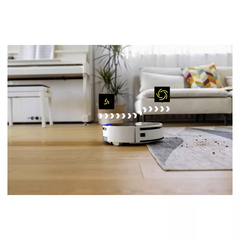 Aspirador robô Kärcher RVF 7 Comfort, sem saco, branco, 150 min de autonomia