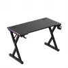 Secretária gaming HUZARO Hero 2.3 RGB - 1200x600mm, preto, Carbon Flex, RGB LED, altura fixa