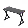 Secretária gaming HUZARO Hero 2.3 RGB - 1200x600mm, preto, Carbon Flex, RGB LED, altura fixa