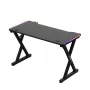 Secretária gaming HUZARO Hero 2.3 RGB - 1200x600mm, preto, Carbon Flex, RGB LED, altura fixa