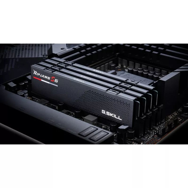 Kit de memória desktop G.SKILL Ripjaws S5 DDR5 64GB (2x32GB) 5200MHz CL36 - preto mate