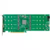 Placa controladora HighPoint Rocket 1508 8x porta M.2 para PCIe 4.0 x16 NVMe HBA C