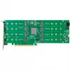 Placa controladora HighPoint Rocket 1508 8x porta M.2 para PCIe 4.0 x16 NVMe HBA C