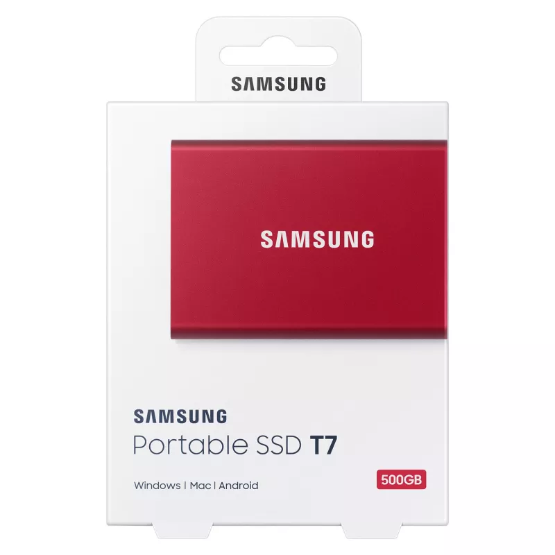 Samsung Disco Externo SSD T7 500GB USB 3.2 Gen 2 Metallic Red