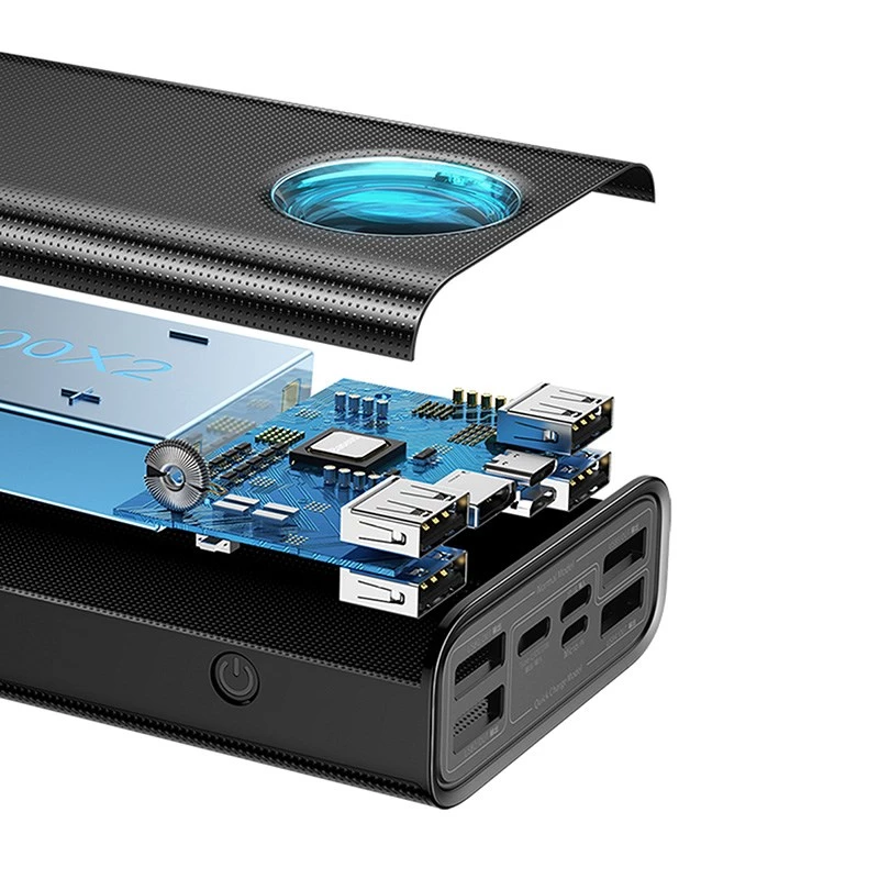 Baseus Amblight Powerbank 30000mAh, 4xUSB, USB-C, 65W, Preto
