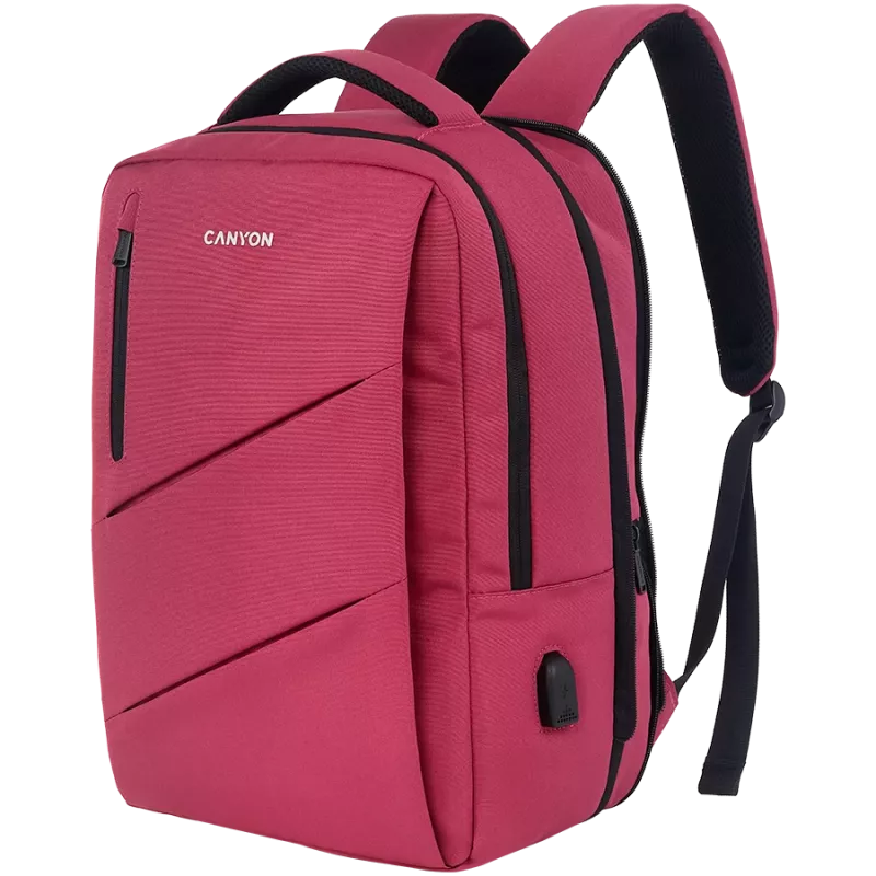 CANYON Mochila BPE-5 Urban USB 15.6 polegadas Vermelho