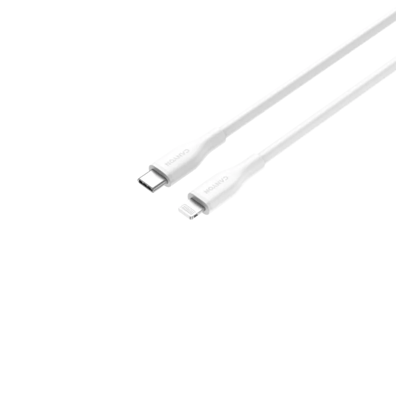Canyon CLNM60SC10 cabo USB-C para Lightning 1m 60W MFi silicone branco