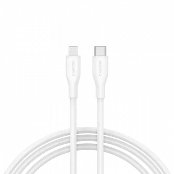 Canyon CLNM60SC10 cabo USB-C para Lightning 1m 60W MFi silicone branco