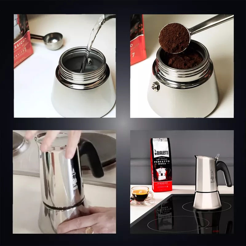 Bialetti Venus cafeteira de fogão espresso 4 chávenas 170 ml aço inoxidável