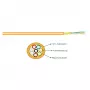 EFB-ELEKTRONIK I-V(ZN)H OS2 cabo patch duplex zipcord, 9/125µm, LSZH, amarelo, 1,8x3,7mm
