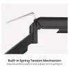 Equip suporte de mesa para monitor 17-32 polegadas braço único mola a gás 9 kg preto