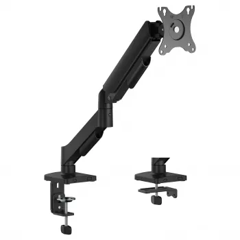 Equip suporte de mesa para monitor 17-32 polegadas braço único mola a gás 9 kg preto