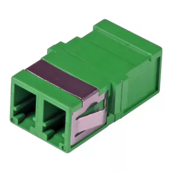 EFB-ELEKTRONIK acoplador de fibra ótica LC Duplex OM5, numa só peça, sem flange, verde-lima, ferrolho cerâmico